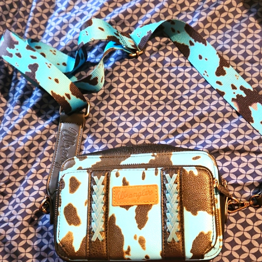 Wrangler Cow Print Crossbody Bag